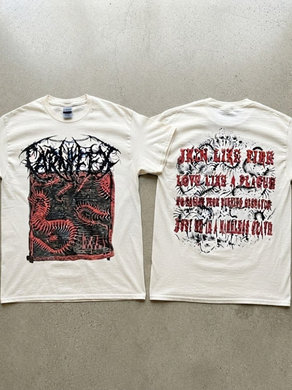 Carnifex Fall North American Tour White T-Shirt S-4XL